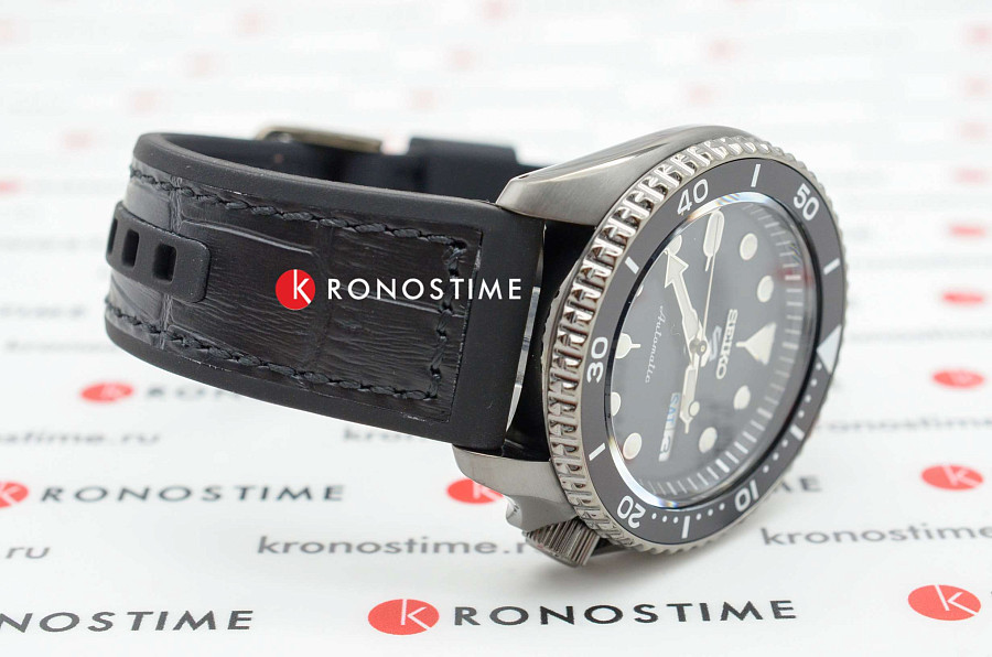 Часы Seiko 5 Sports SRPD65K3 — кожа + силикон, мужские