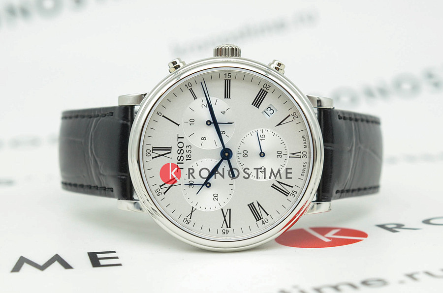 Часы Tissot Carson Premium Chronograph T122.417.16.033.00 — кварцевые, сталь металл