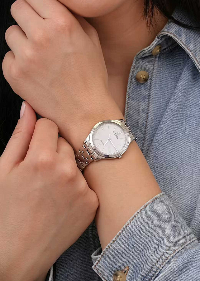 Часы Citizen Eco-Drive EM0411-71A — кварцевые, металл сталь