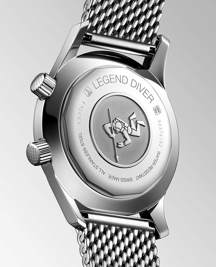 Часы Longines Legend Diver Watch L3.774.4.50.6 — металл сталь, Швейцария