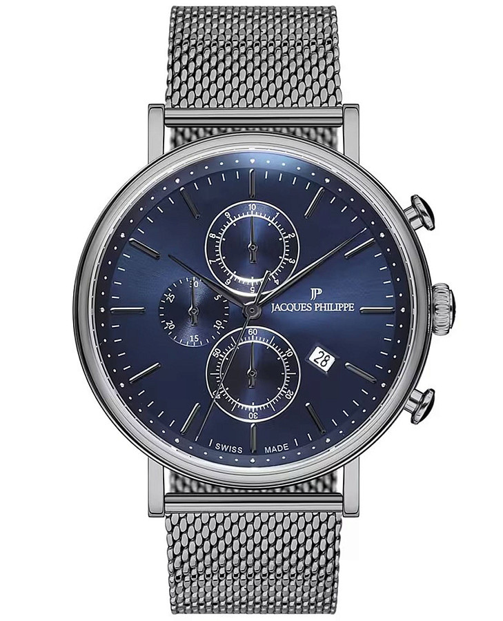 Часы Jacques Philippe Alpha JPQGC028237N — мужские, синий