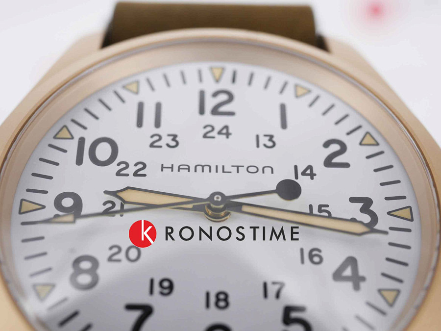 Часы Hamilton Khaki Field Mechanical Bronze H69459510 — титан бронза, Швейцария