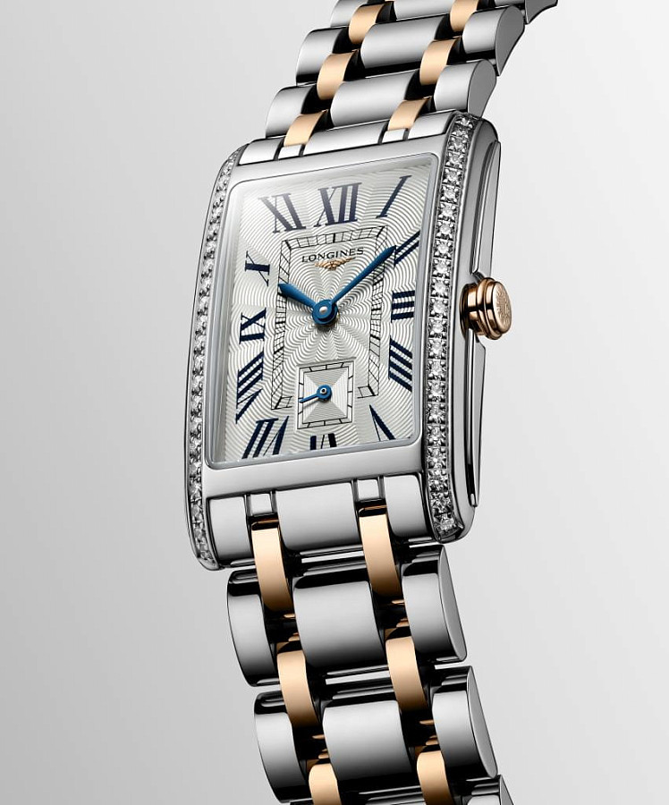 Часы Longines DolceVita L5.512.5.79.7 — нержавеющая сталь и 18 каратное розовое золото, женские