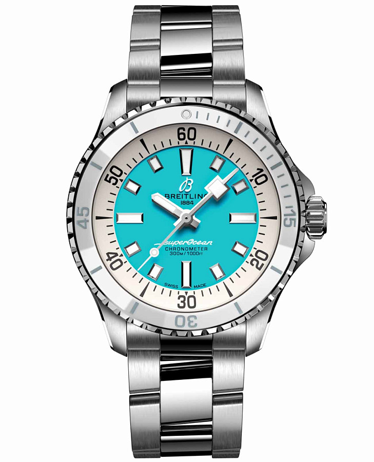 Часы Breitling Superocean Automatic 36 A17377211C1A1 — мужские, голубой