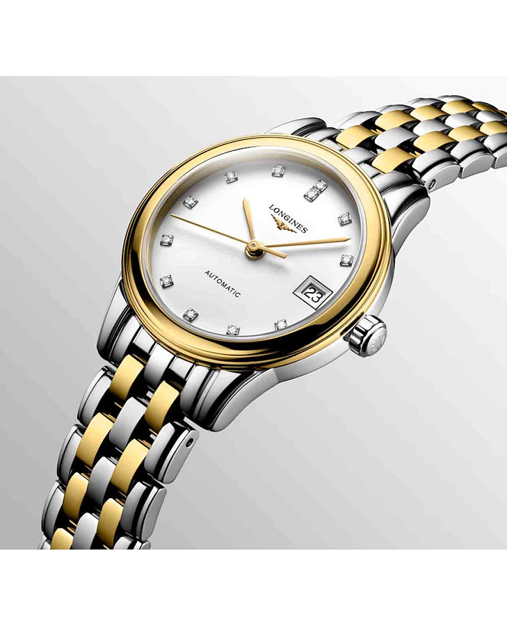 Часы Longines Flagship L4.274.3.27.7 — женские, сталь c pvd покрытием