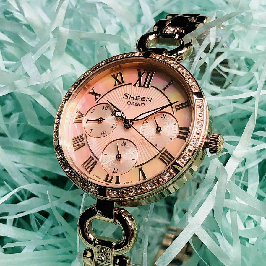 Часы Casio Sheen SHE-3067PG-4A — металл сталь, Япония
