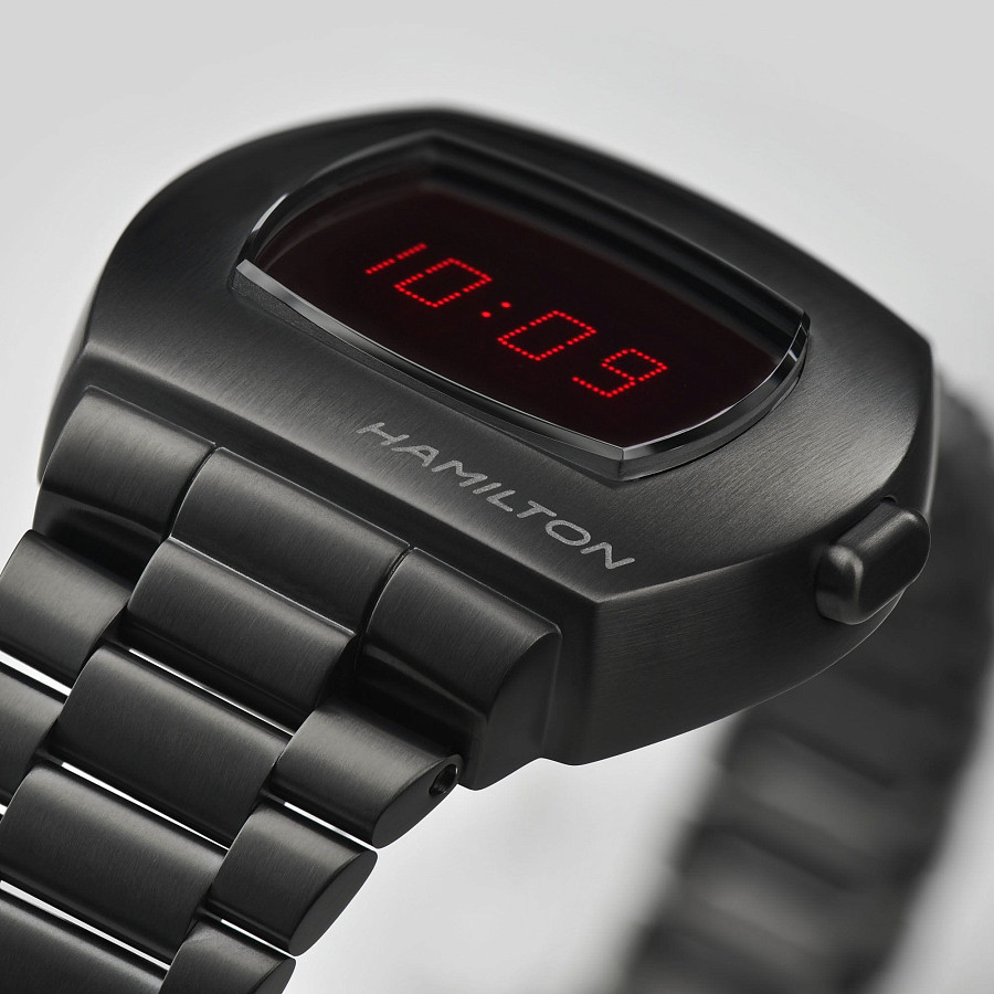 Часы Hamilton American Classic PSR Digital Quartz H52404130 — сталь c pvd покрытием, мужские