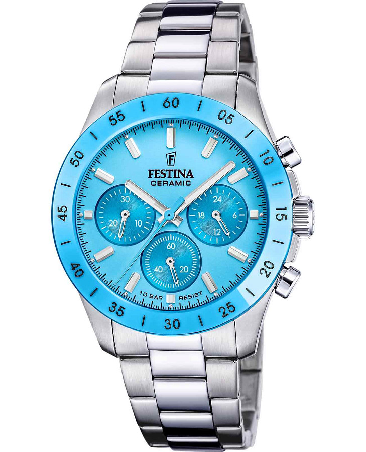 Часы Festina Ceramic F20693/3 — мужские, голубой