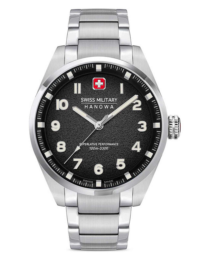 Часы Swiss Military Hanowa Greyhound SMWGG0001503 — мужские, черный