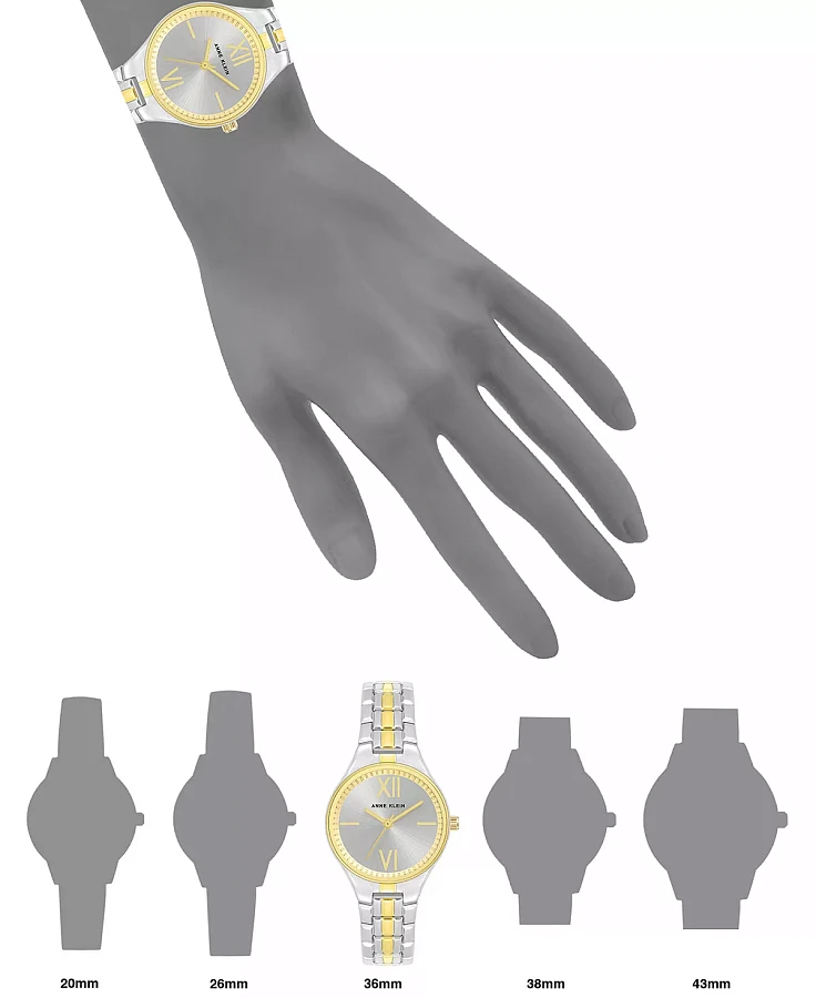 Часы Anne Klein 4061SVTT — нержавеющая сталь с ip-покрытием, женские