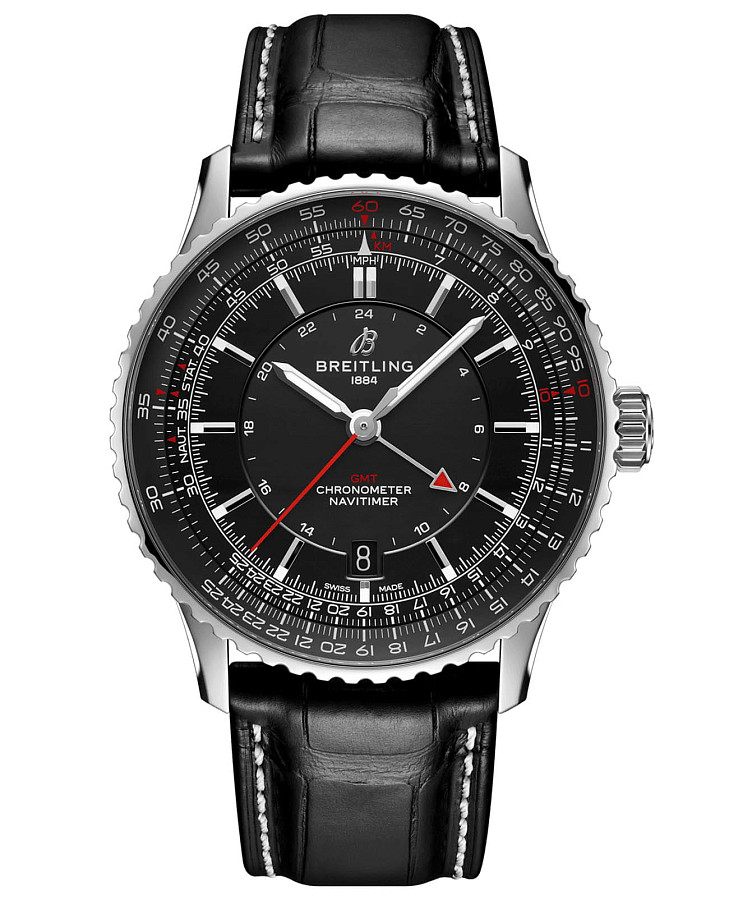 Часы Breitling Navitimer Automatic GMT 41 A32310251B1P1 — мужские, черный