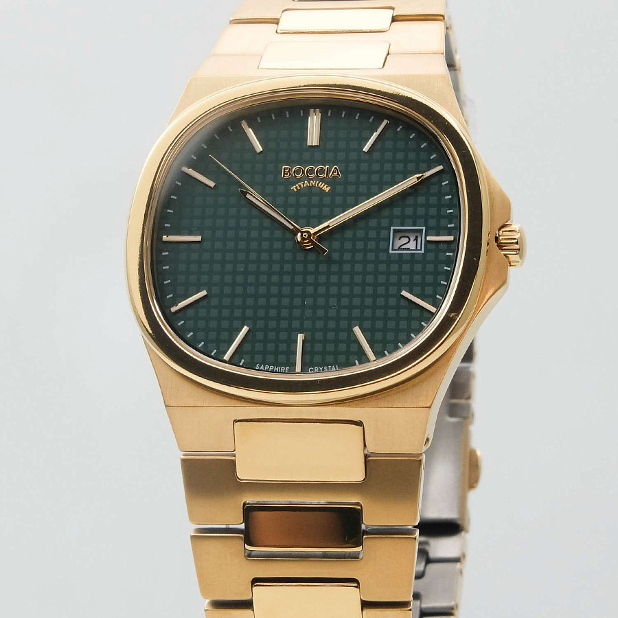 Часы Boccia Titanium Square 3657-05 — кварцевые, титан