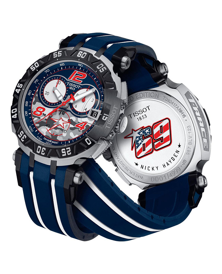 Часы Tissot T-Race Quartz Chronograph Nicky Hayden 2016 T092.417.27.057.03 — металл сталь, Швейцария