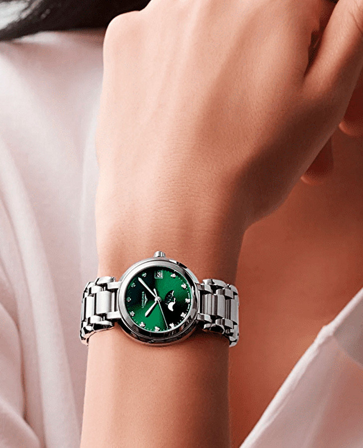 Часы Longines PrimaLuna L8.115.4.67.6 — женские, серебристый