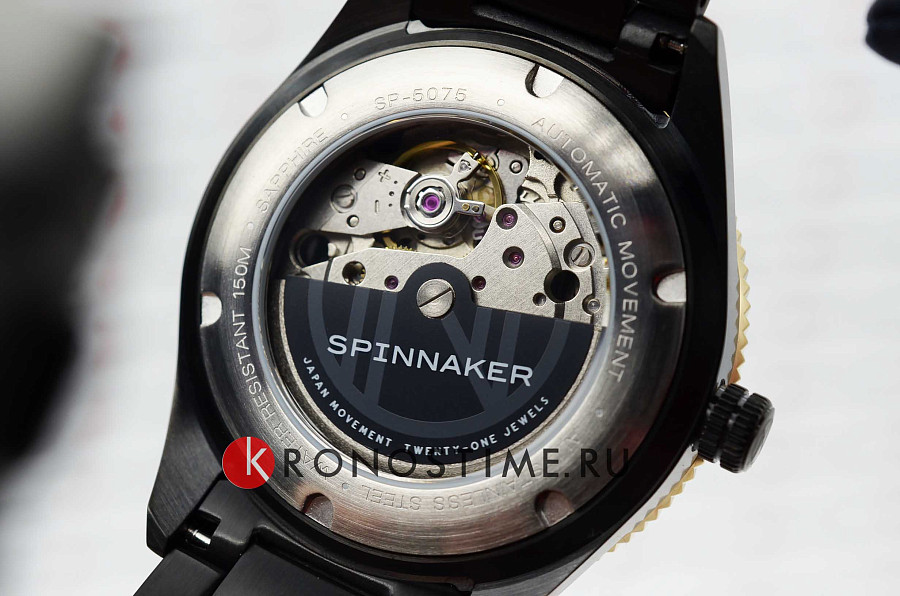 Часы Spinnaker Cahill SP-5075-33 — нержавеющая сталь с ip-покрытием, мужские