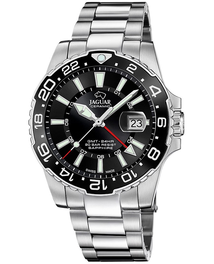 Часы Jaguar Ceramic GMT J1011/6 — мужские, черный