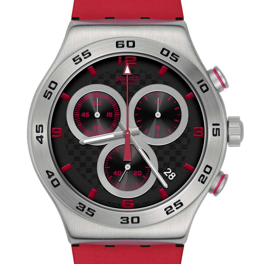 Часы Swatch I New Chrono YVS524 — кварцевые, металл сталь