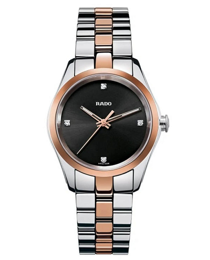 Часы Rado Hyperchrome Automatic Diamonds R32976722 — женские, черный