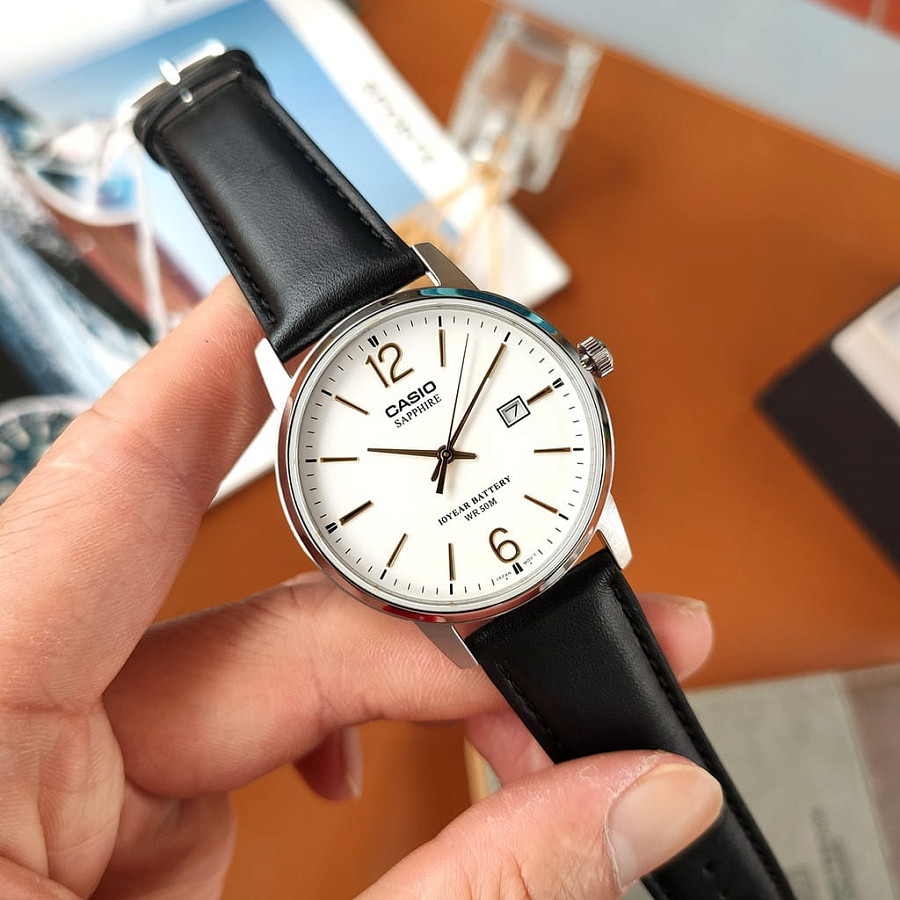 Часы Casio Collection MTS-110L-7A — кварцевые, сталь металл