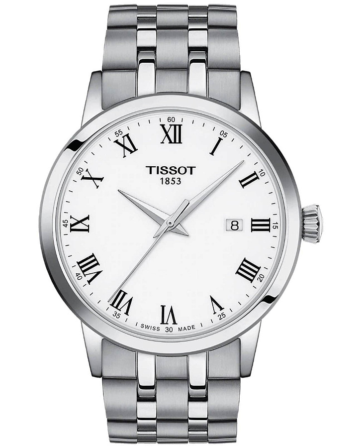 Часы Tissot Classic Dream T129.410.11.013.00 — мужские, белый
