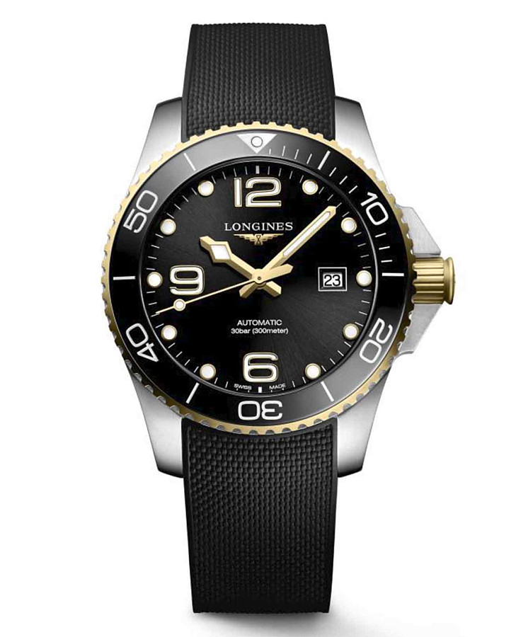 Часы Longines HydroConquest L3.782.3.56.9 — мужские, черный
