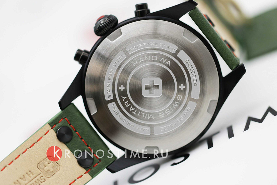 Часы Swiss Military Hanowa Thunderbolt Chrono SMWGC0000430 — мужские, зеленый