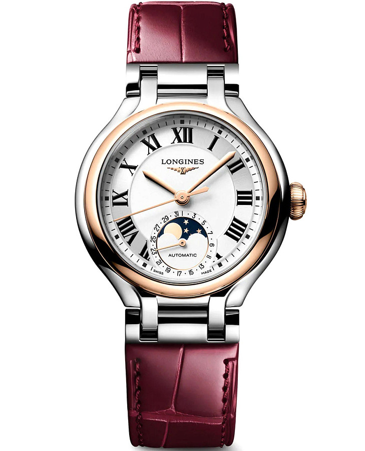 Часы Longines Elegance PrimaLuna Moonphase L8.126.5.71.2 — женские, белый