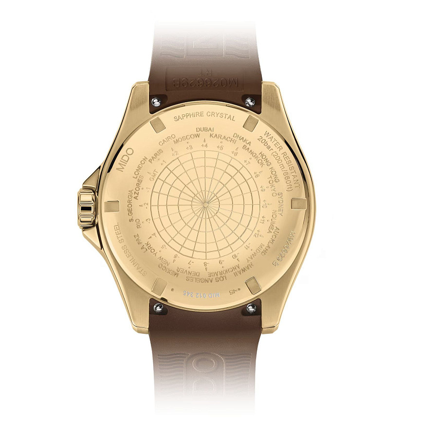 Часы Mido Ocean Star GMT M026.629.37.291.00 — черный, металл сталь