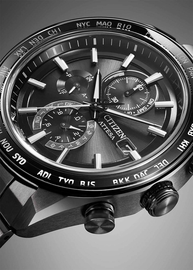 Часы Citizen Attesa AT8294-59E — титановый c dlc покрытием, мужские