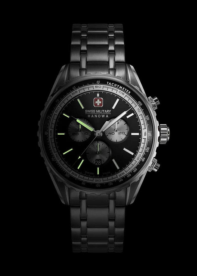 Часы Swiss Military Hanowa Afterburn Chrono SMWGI0000309 — черный, сталь металл