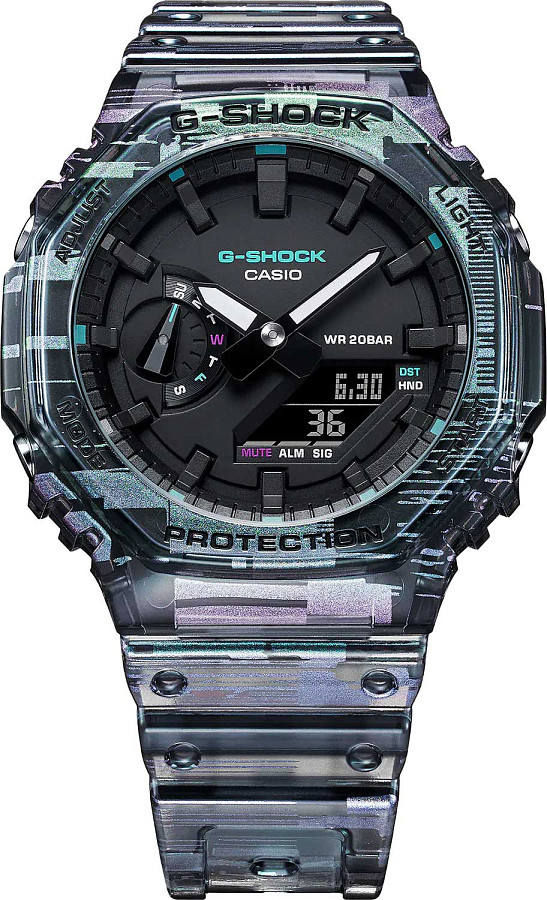 Часы Casio G-Shock GA-2100NN-1ADR — мужские, пластик