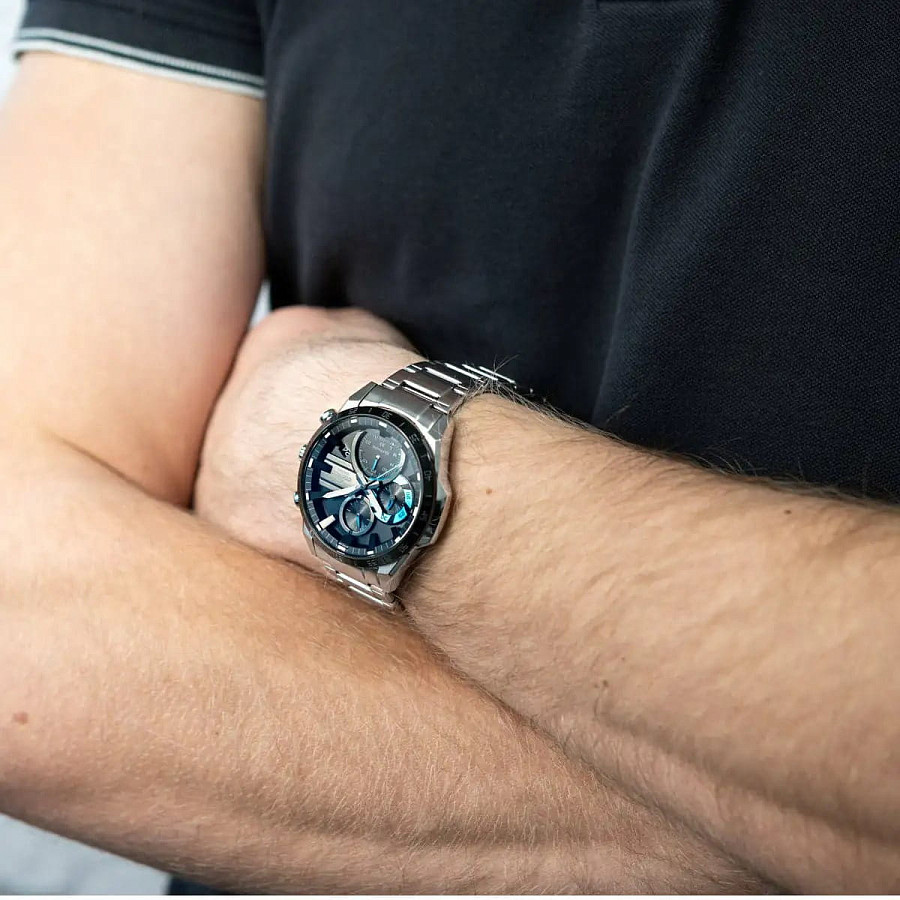 Часы Casio Edifice EFS-S620DB-1B — кварцевые, сталь металл
