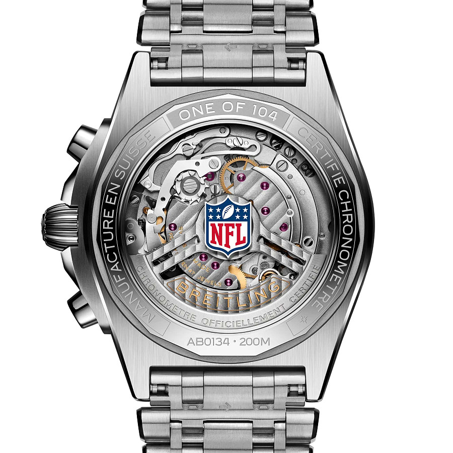 Часы Breitling Chronomat B01 42 NFL San Francisco 49ers Edition AB01342B1K1A1 — сталь металл, Швейцария