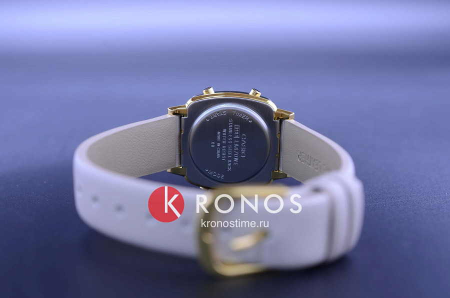 Часы Casio Collection LA670WEFL-9 — кожаный, женские