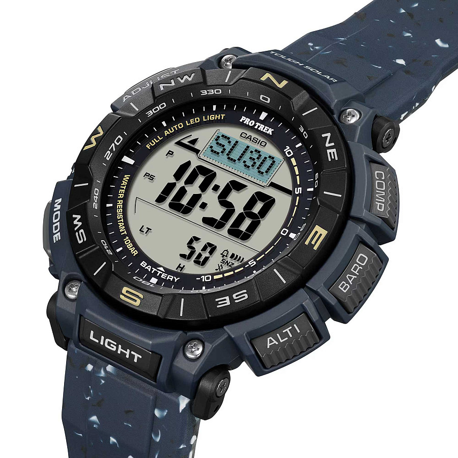 Часы Casio Pro Trek PRG-340SC-2DR (PRG-340SC-2) — силикон, мужские