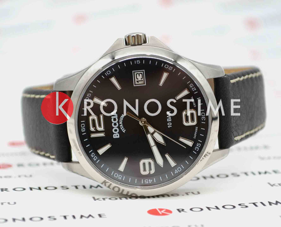 Часы Boccia Titanium Circle-Oval 3591-01 — титан, Германия
