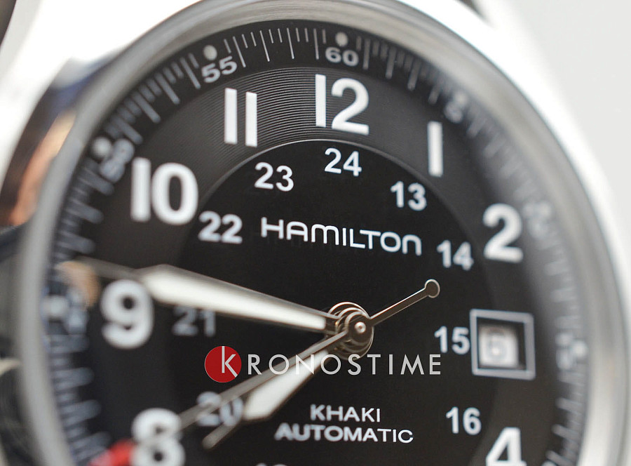 Часы Hamilton Khaki Field Auto 42 mm H70605733 — кожаный, мужские