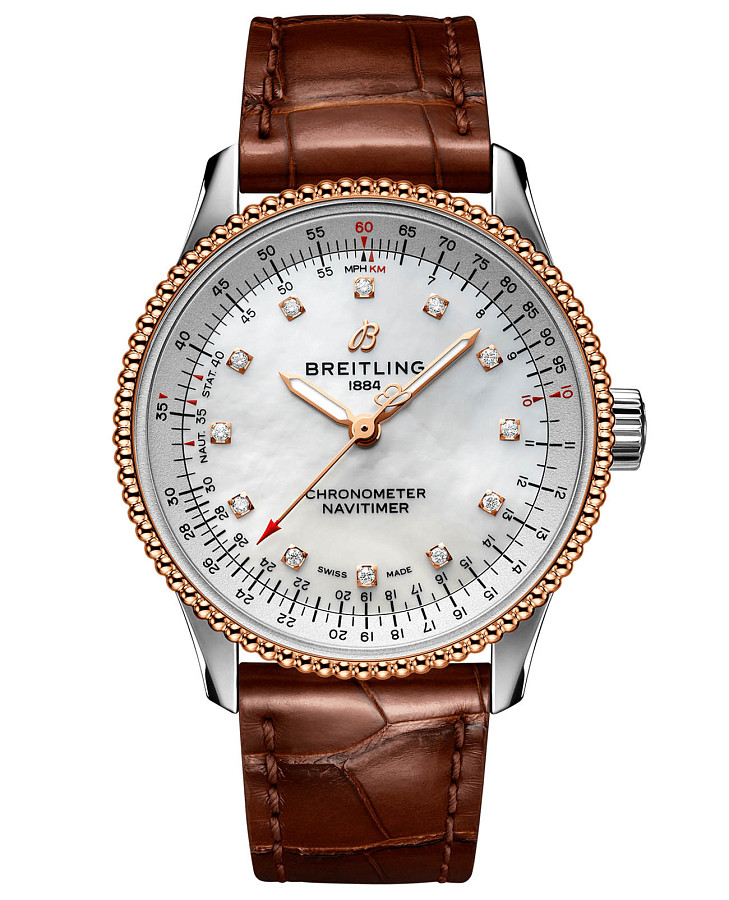 Часы Breitling Navitimer Automatic 35 U17395211A1P1 — женские, перламутровый