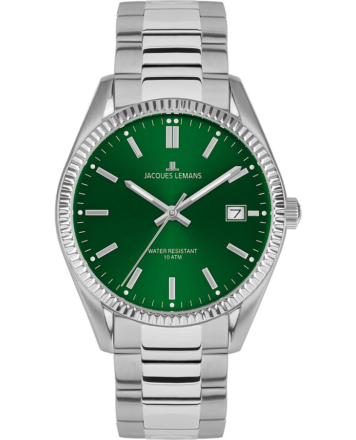 Часы Jacques Lemans Derby 50-3E — мужские, зеленый