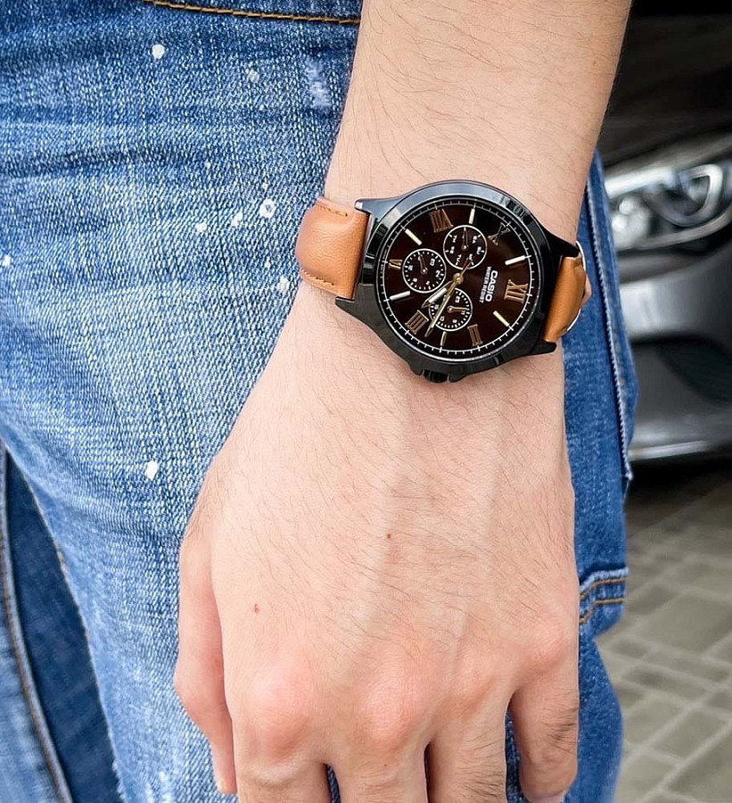 Часы Casio Collection MTP-V300BL-5AUDF (MTP-V300BL-5A) — кварцевые, металл сталь