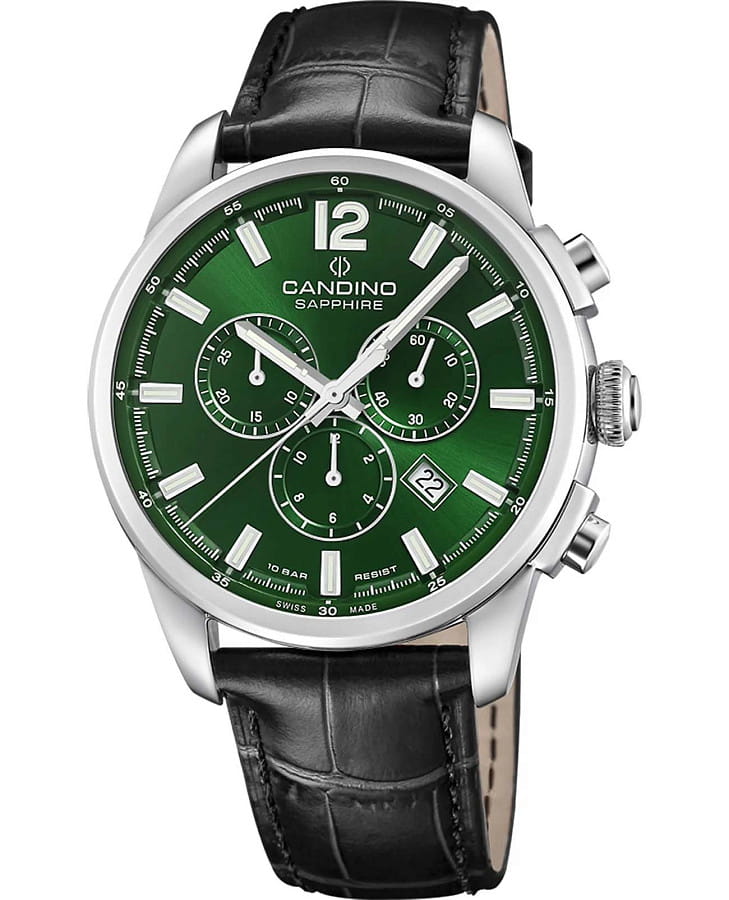 Часы Candino Chronos Classic C4745/8 — мужские, зеленый