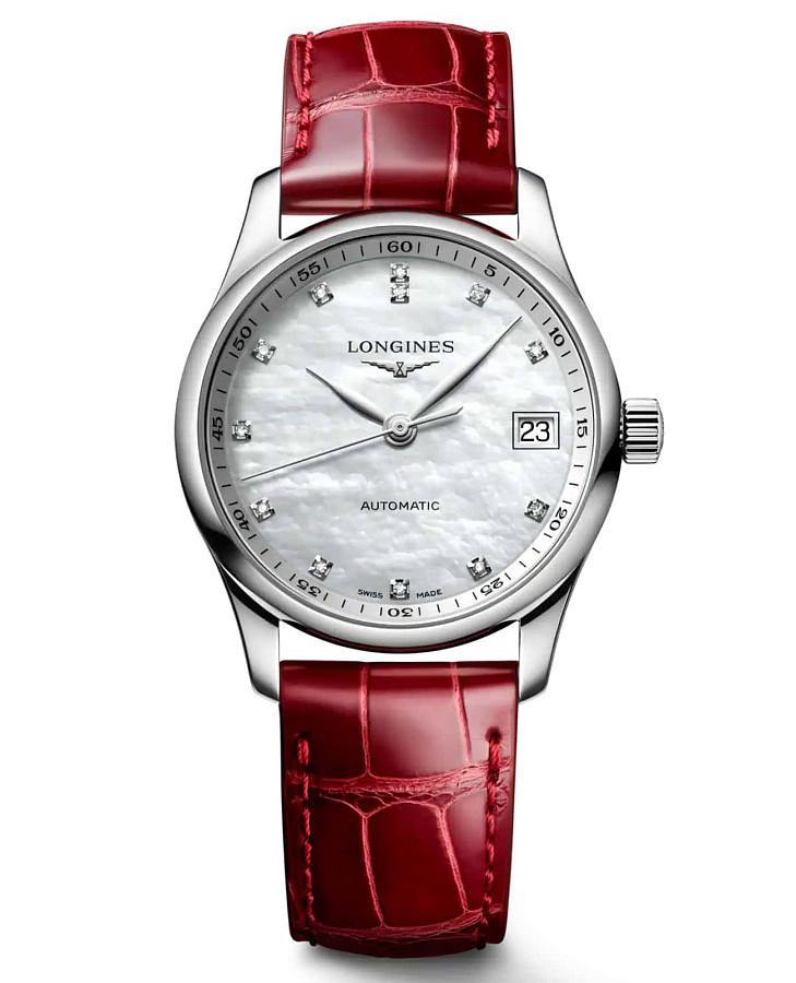 Часы Longines Master Collection L2.357.4.87.2 — женские, перламутровый