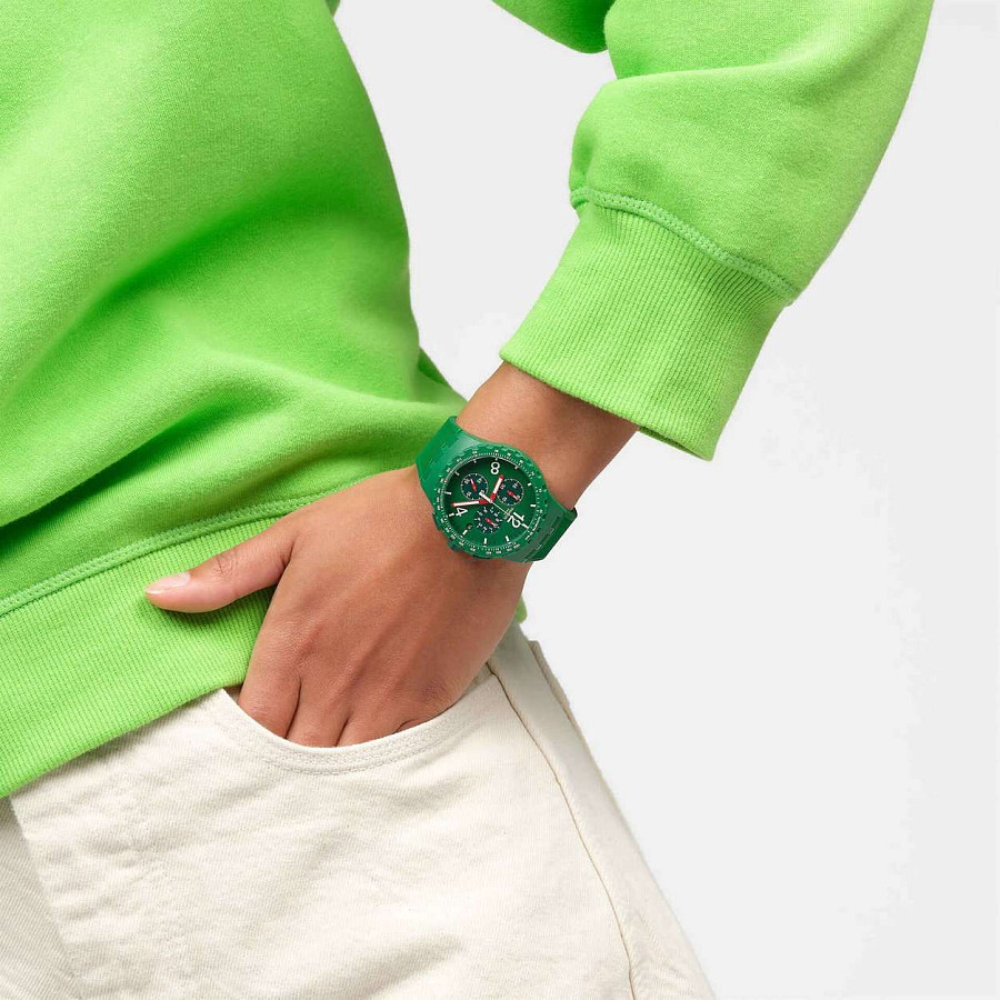 Часы Swatch Chrono 42 Standard SUSG407 — силикон, мужские