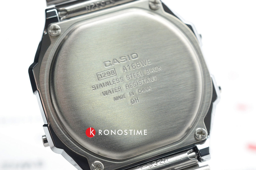 Часы Casio Collection A-168WEM-7 — мужские, серебристый