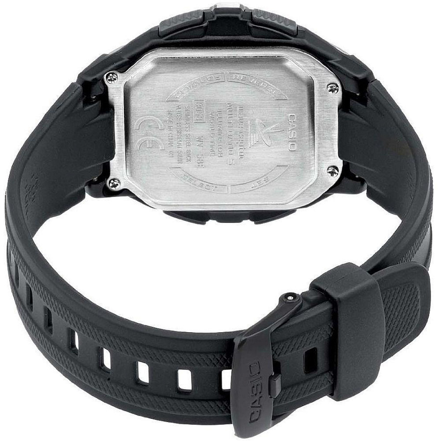 Часы CASIO WAVE CEPTOR WV-58E-1A — кварцевые, металл сталь пластик