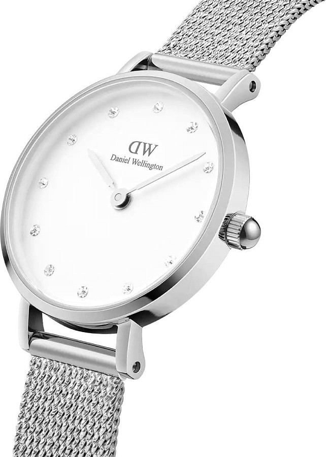 Часы Daniel Wellington Petite Lumine Pressed Sterling DW00100602 — кварцевые, сталь металл