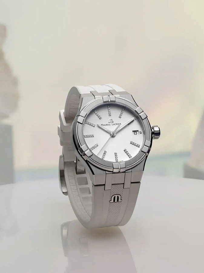 Часы Maurice Lacroix Aikon Quartz AI1106-SS000-150-7 — кварцевые, металл сталь