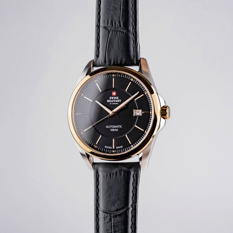 Часы Swiss Military by Chrono Automatic Collection SMA34085.17 — механические, металл сталь