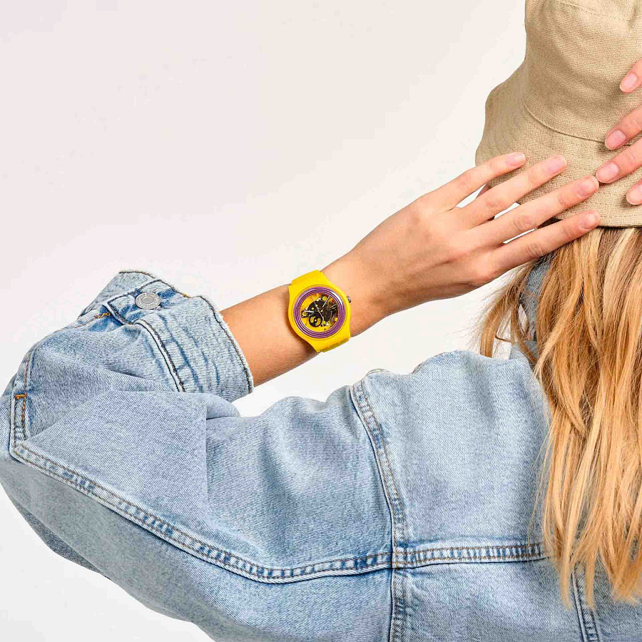 Часы Swatch New Gent Biosourced SO29J100 — мужские, силикон