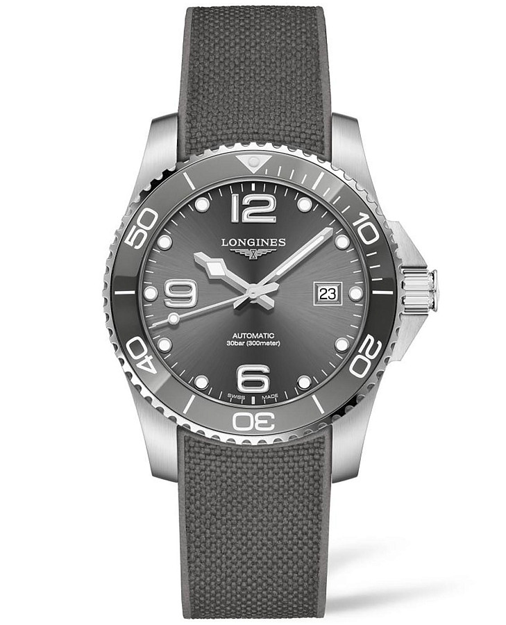 Часы Longines HydroConquest L3.781.4.76.9 — мужские, серый